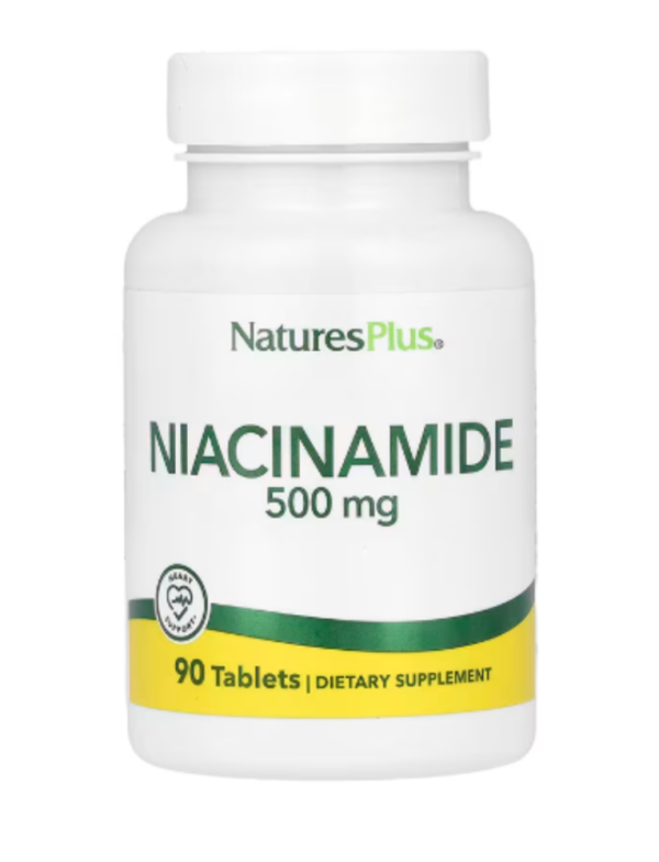 NaturesPlus, Niacinamide, 500 mg, 90 Tablets
