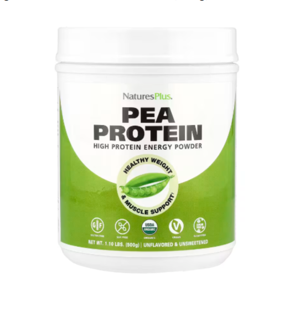 NaturesPlus, Organic Pea Protein Powder, 1.1 lbs (500 g)
