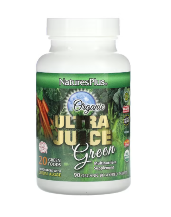 NaturesPlus, Organic Ultra Juice Green, 90 Organic Bi-Layered Tablets
