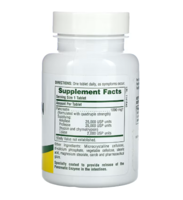 NaturesPlus, Pancreatin, 1,000 mg, 60 Tablets