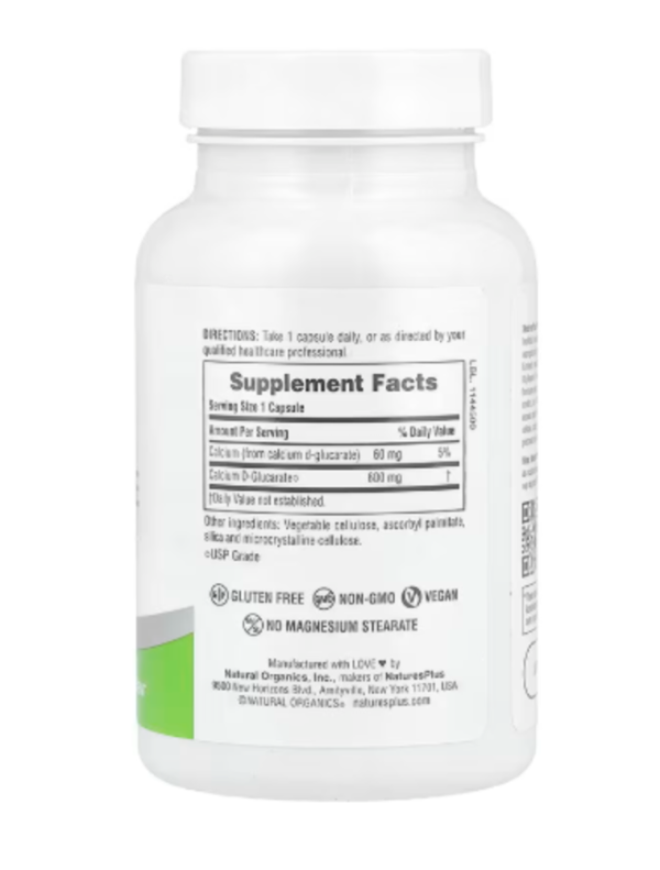 NaturesPlus, Pro Calcium D-Glucarate 600, 90 Capsules