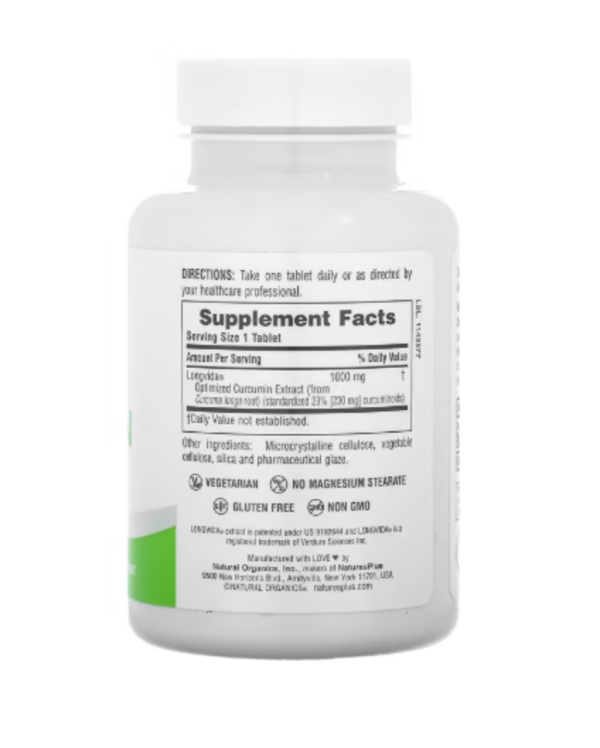 NaturesPlus, Pro Longvida Curcumin 1000, 30 Tablets