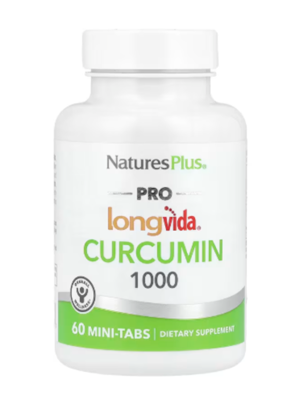 NaturesPlus, Pro Longvida®, Curcumin 1000, 60 Mini-Tabs