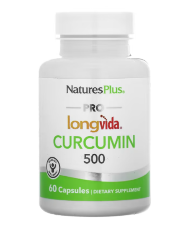 NaturesPlus, Pro Longvida, Curcumin, 500 mg, 60 Capsules