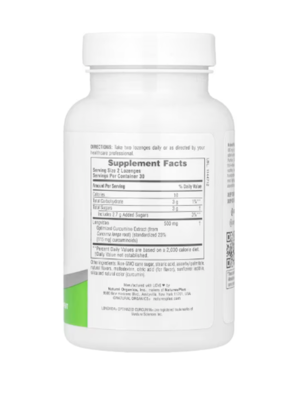 NaturesPlus, PRO longvìda® Curcumin Lozenge, 60 Lozenges