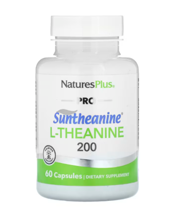 NaturesPlus, Pro, Suntheanine L-Theanine 200, 100 mg, 60 Capsules