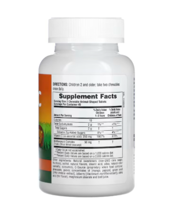 NaturesPlus, Source of Life, Animal Parade, Vitamin C, Orange Juice, 90 Animal-Shaped Tablets