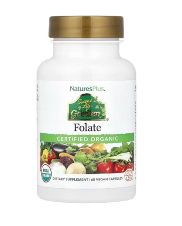 NaturesPlus, Source of Life®, Garden, Folate, 60 Vegan Capsules