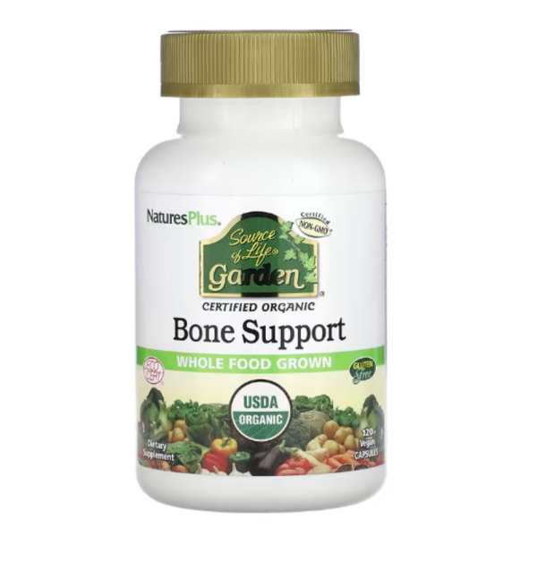NaturesPlus, Source of Life Garden, Organic Bone Support, 120 Vegan Capsules