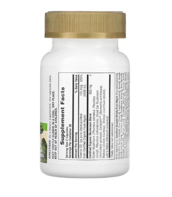 NaturesPlus, Source of Life, Garden, Organic Vitamin D3, 60 Vegan Capsules