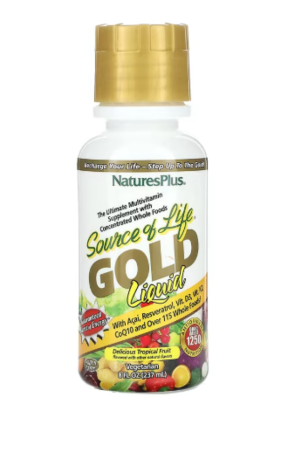 NaturesPlus, Source of Life, Gold Liquid, Tropical Fruit, 8 fl oz (236 ml)