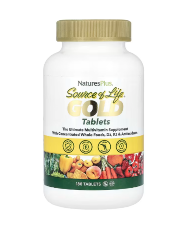 NaturesPlus, Source of Life®, Gold, The Ultimate Multivitamin Supplement, 180 Tablets