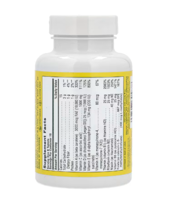 NaturesPlus, Source of Life, Original Mini-Tabs, Multivitamin & Mineral Supplement, Iron Free, 90 Tablets
