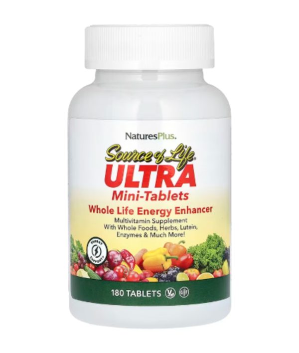 NaturesPlus, Source of Life, Ultra Mini-Tablets, Whole Life Energy Enhancer, 180 Tablets
