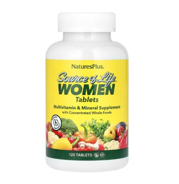 NaturesPlus, Source of Life, Women, Multi-Vitamin and Mineral Supplement with Whole Food Concentrates, 120 Tablets