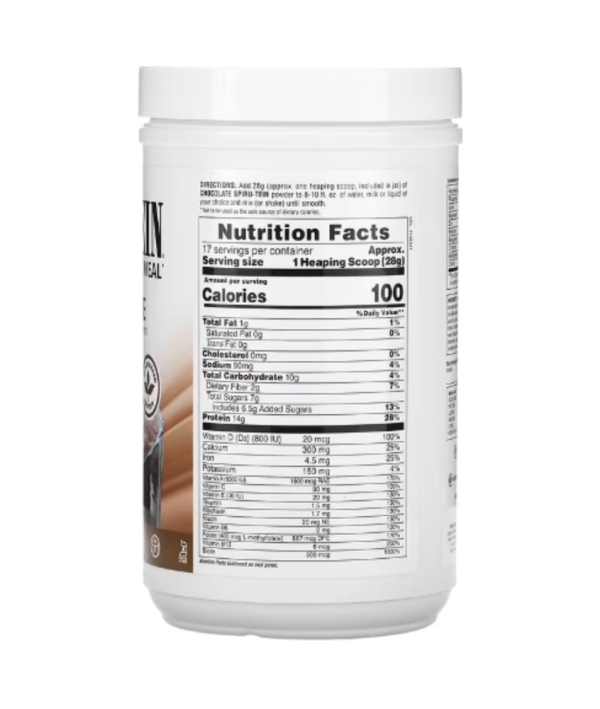 NaturesPlus, Spiru-Tein, Protein Powder Meal, Chocolate, 1.05 lbs (476 g)