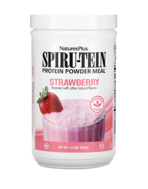 NaturesPlus, Spiru-Tein, Protein Powder Meal, Strawberry, 1.2 lbs (544 g)