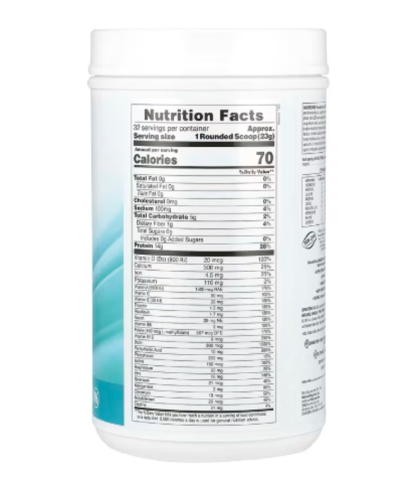 NaturesPlus, Spiru-Tein®, Protein Powder Meal, Unsweetened, Vanilla, 1.62 lbs (736 g)