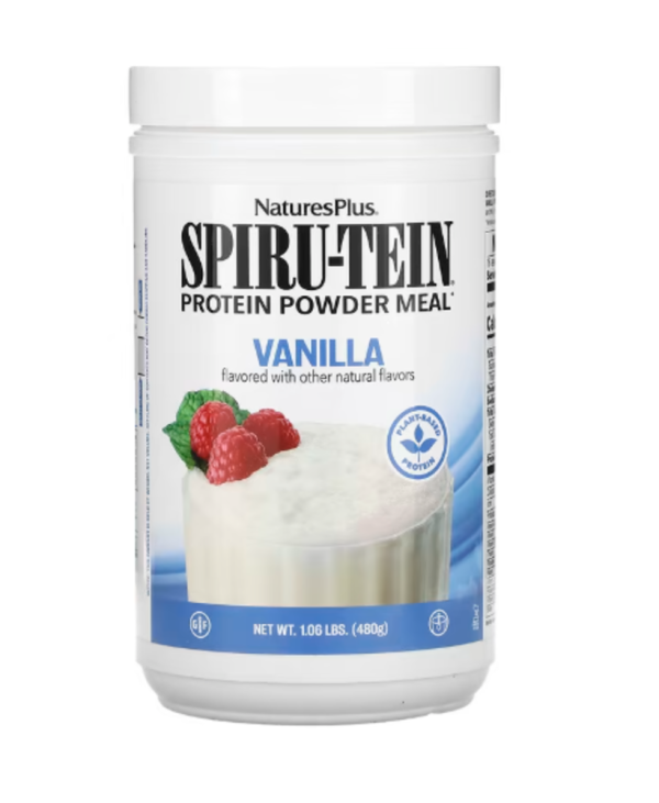 NaturesPlus, Spiru-Tein, Protein Powder Meal, Vanilla, 1.06 lbs (480 g)