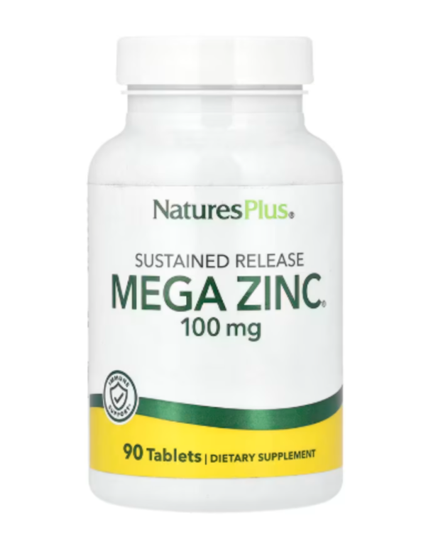 NaturesPlus, Sustained Release Mega Zinc®, 100 mg, 90 Tablets