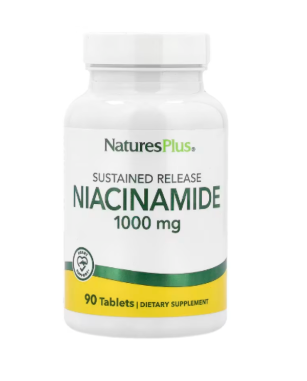 NaturesPlus, Sustained Release Niacinamide, 1,000 mg, 90 Tablets