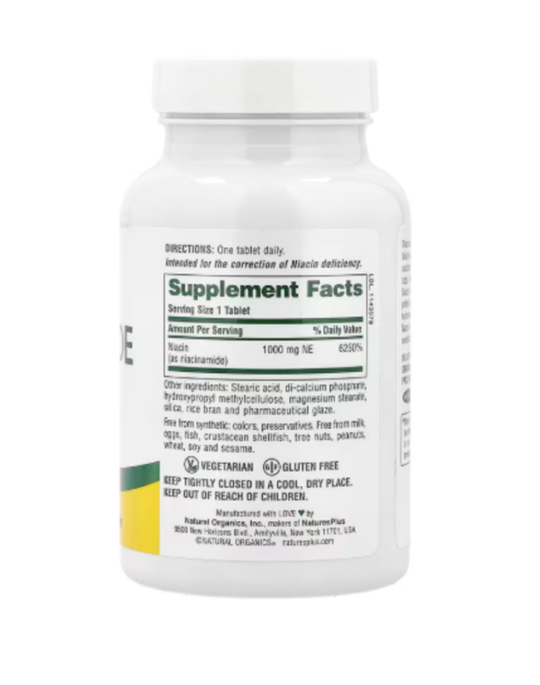 NaturesPlus, Sustained Release Niacinamide, 1,000 mg, 90 Tablets
