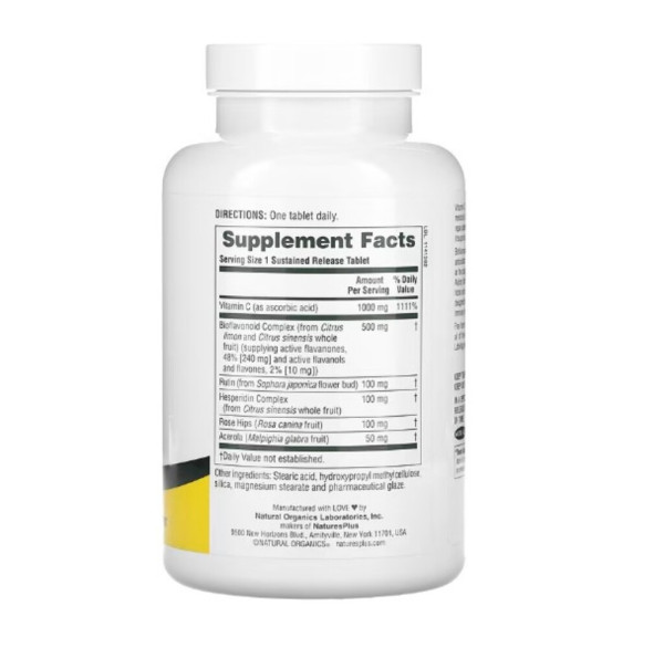 NaturesPlus, Sustained Release Super C Complex, 180 Tablets