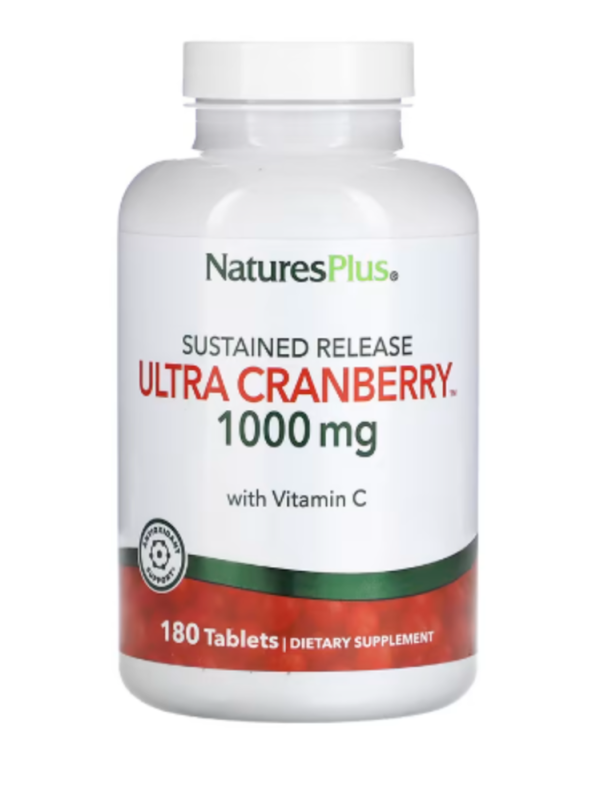 NaturesPlus, Sustained Release Ultra Cranberry, 1,000 mg, 180 Tablets