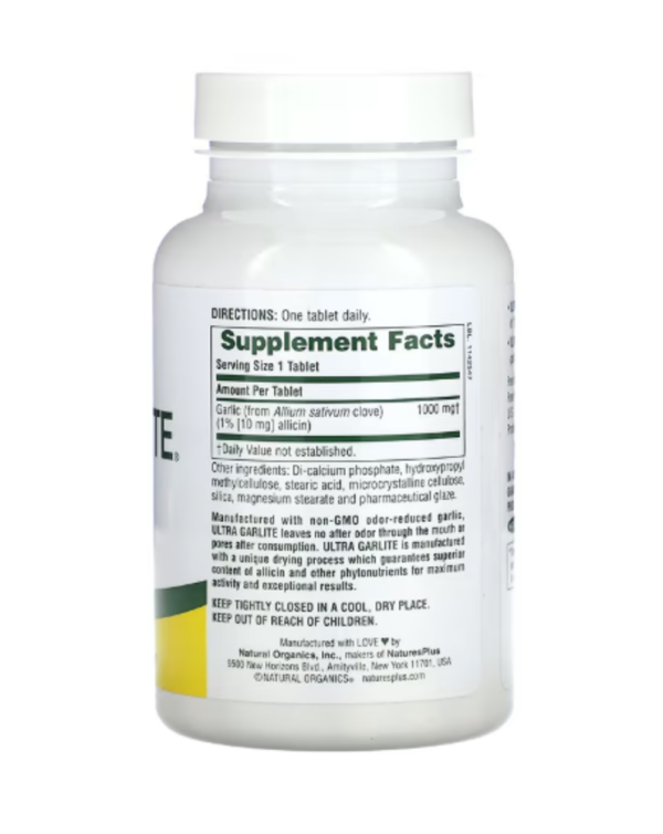 NaturesPlus, Sustained Release Ultra Garlite, 1,000 mg, 90 Tablets
