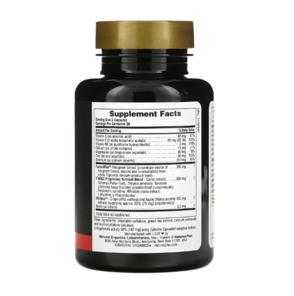 NaturesPlus, T Male, Testosterone Boost For Men, 60 Vegetarian Capsules