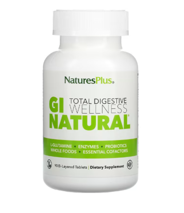 NaturesPlus, Total Digestive Wellness, GI Natural, 90 Bi-Layered Tablets