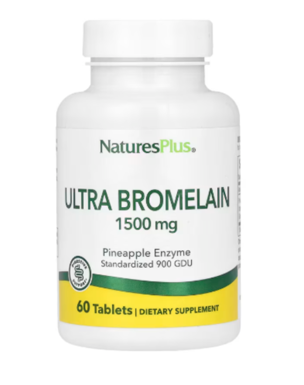 NaturesPlus, Ultra Bromelain, 1,500 mg, 60 Tablets