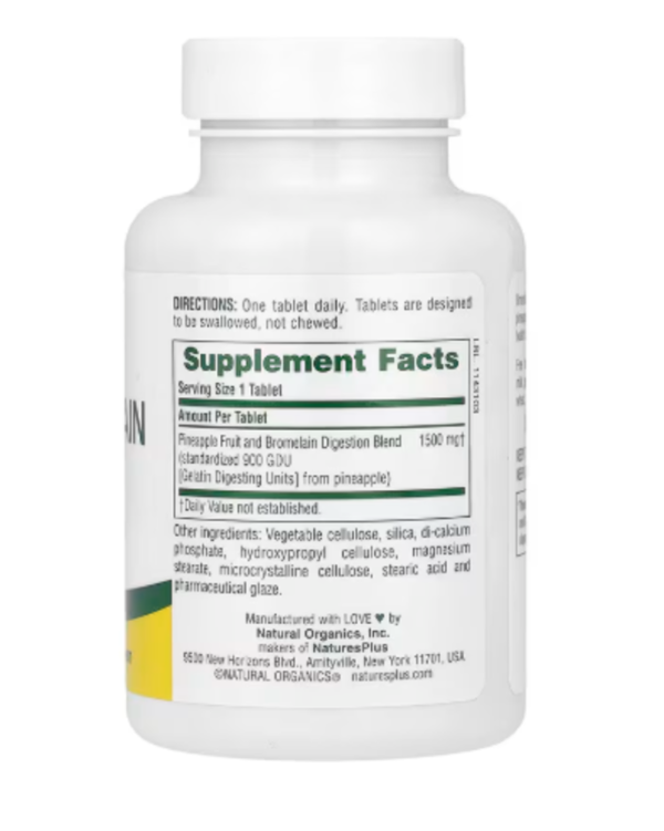 NaturesPlus, Ultra Bromelain, 1,500 mg, 60 Tablets