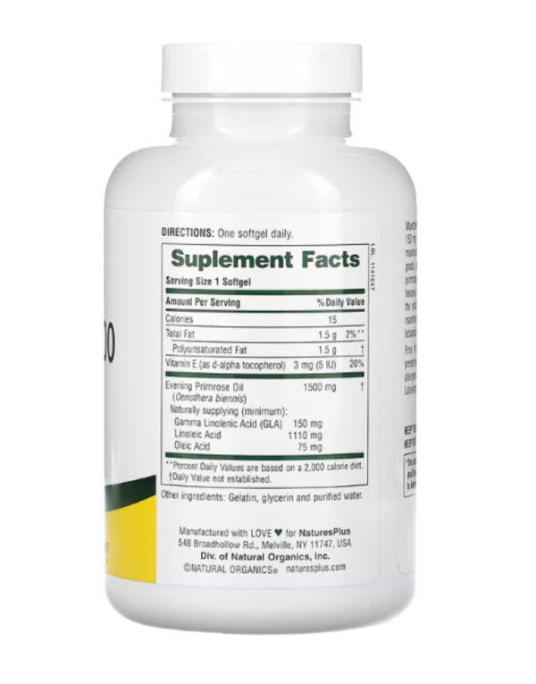 NaturesPlus, Ultra EPO 1500, Evening Primrose Oil, 90 Softgels
