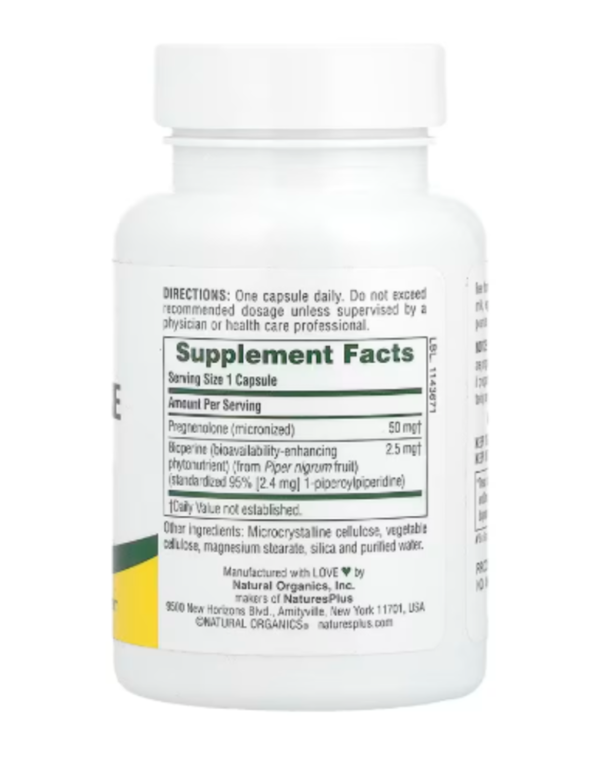 NaturesPlus, Ultra Pregnenolone with Bioperine®, 60 Capsules