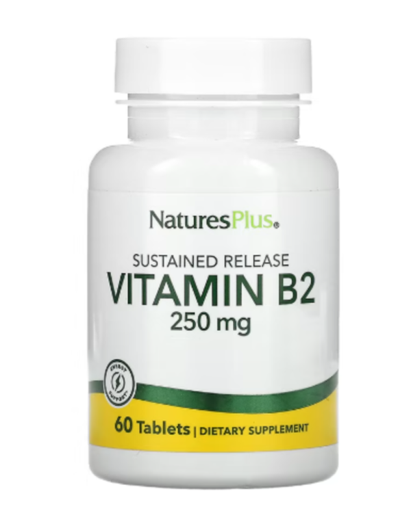 NaturesPlus, Vitamin B2, 250 mg, 60 Tablets