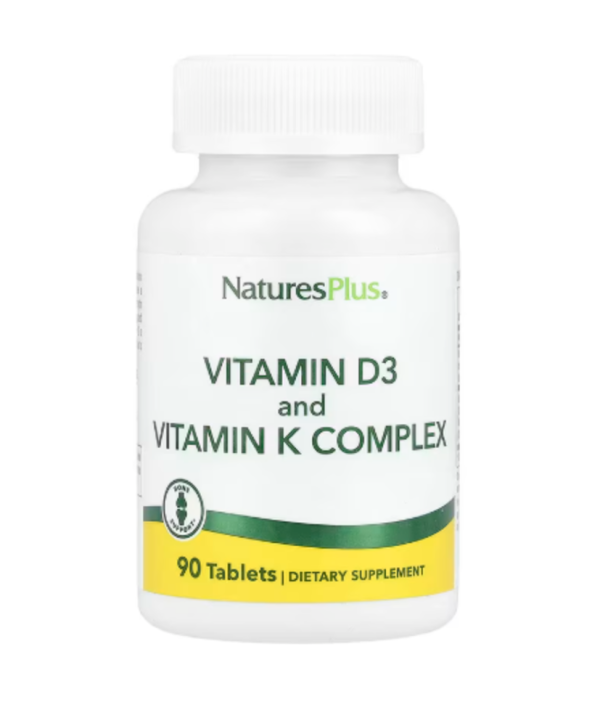 NaturesPlus, Vitamin D3 and Vitamin K Complex, 90 Tablets