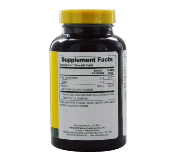 NaturesPlus Vitamin E Chewable -- 400 IU - 90 Tablets