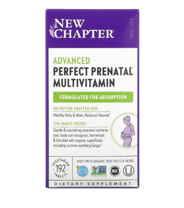 New Chapter, Advanced Perfect Prenatal Multivitamin, 192 Vegetarian Tablets