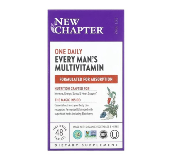 New Chapter, Every Man's One Daily Multivitamin, 48 Vegetarian Tablets