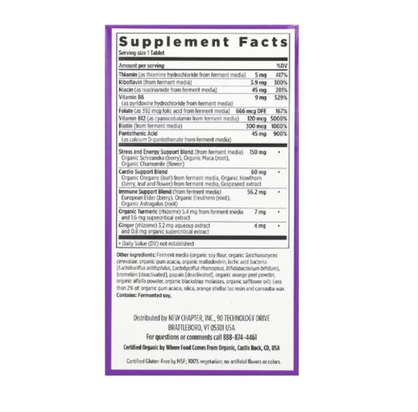 New Chapter, Fermented Coenzyme B Complex, 90 Vegetarian Tablets