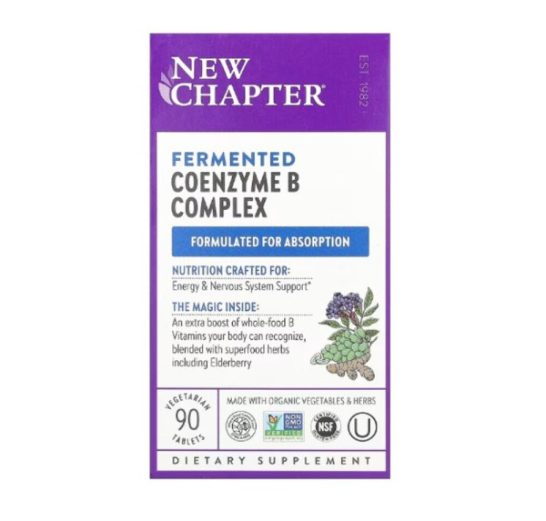 New Chapter, Fermented Coenzyme B Complex, 90 Vegetarian Tablets