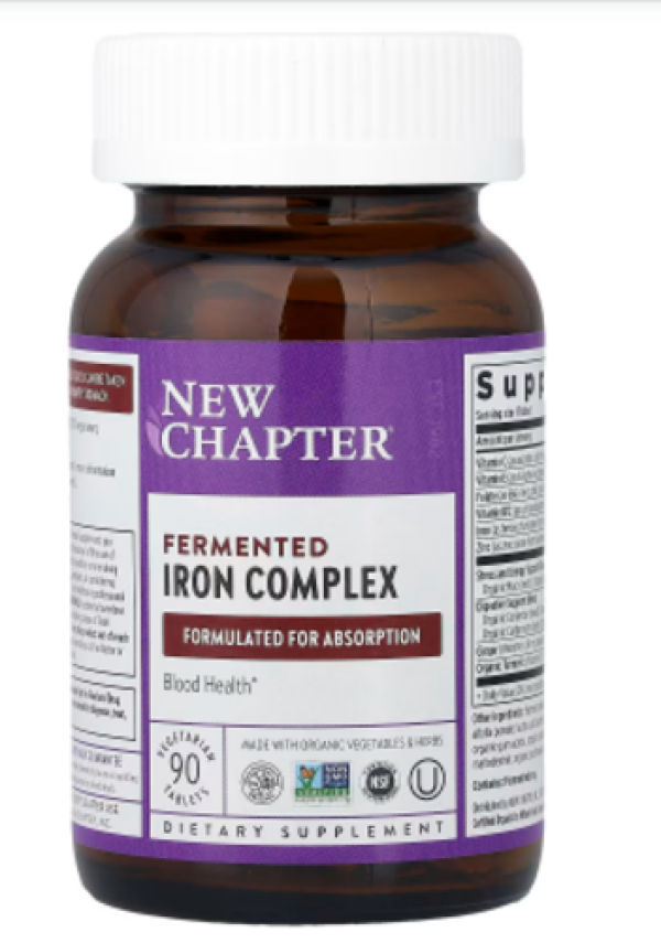 New Chapter, Fermented Iron Complex, 90 Vegetarian Tablets