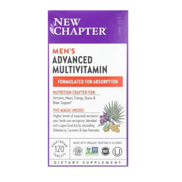 New Chapter, Men's Advanced Multivitamin, 120 Vegetarian Tablets