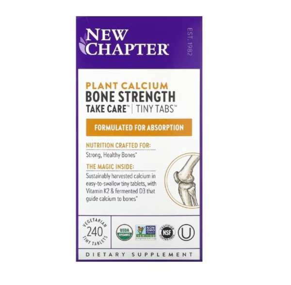 New Chapter, Plant Calcium, Bone Strength, Take Care, 240 Vegetarian Tiny Tablets