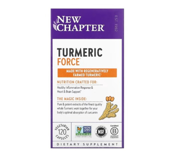 New Chapter, Turmeric Force, 120 Vegetarian Capsules