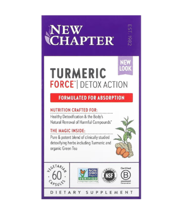 New Chapter, Turmeric Force, Detox Action, 60 Vegetarian Capsules