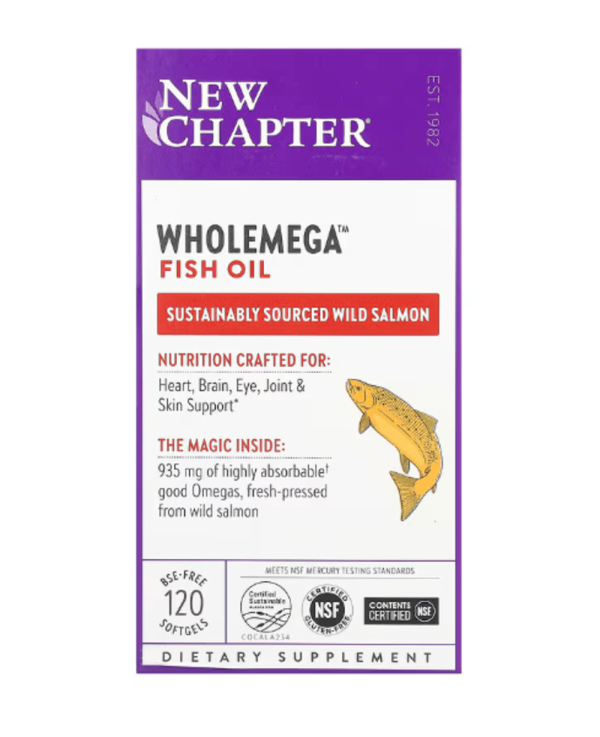 New Chapter, Wholemega Fish Oil, 120 Softgels