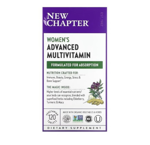 New Chapter, Women's Advanced Multivitamin, 120 Vegetarian Tablets