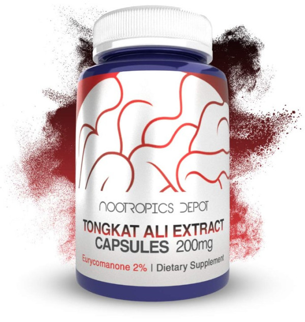 Nootropics Depot Tongkat Ali Extract 200mg  60 Capsules